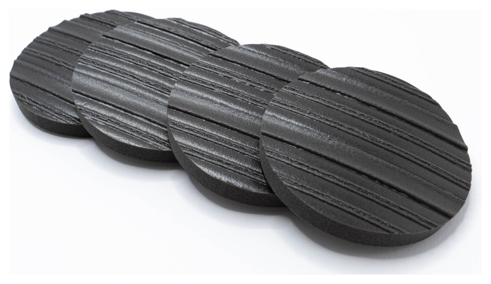 Stay Furniture Grippers, Round, Black Transitional Furniture Floor