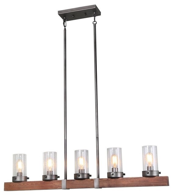 Style Wood Kitchen Island Chandelier Lighting 5 Light Maximum Compatible Wattage 60 Watts Voltage 120 220 Volts Power Source