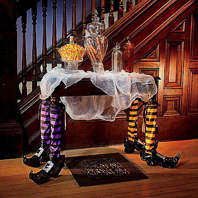 Pair of Halloween Witch Table Legs