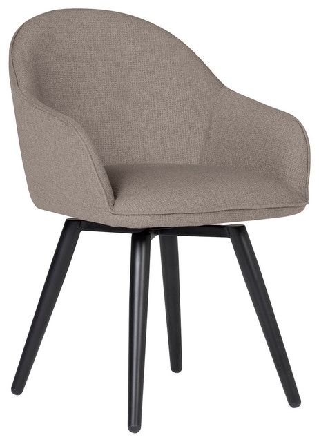 Dome Swivel Dining/Office Chair With Arms - Midcentury - Dining Chairs