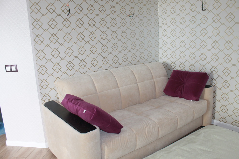 Квартира в стиле современной классики в фиолетовых тонах