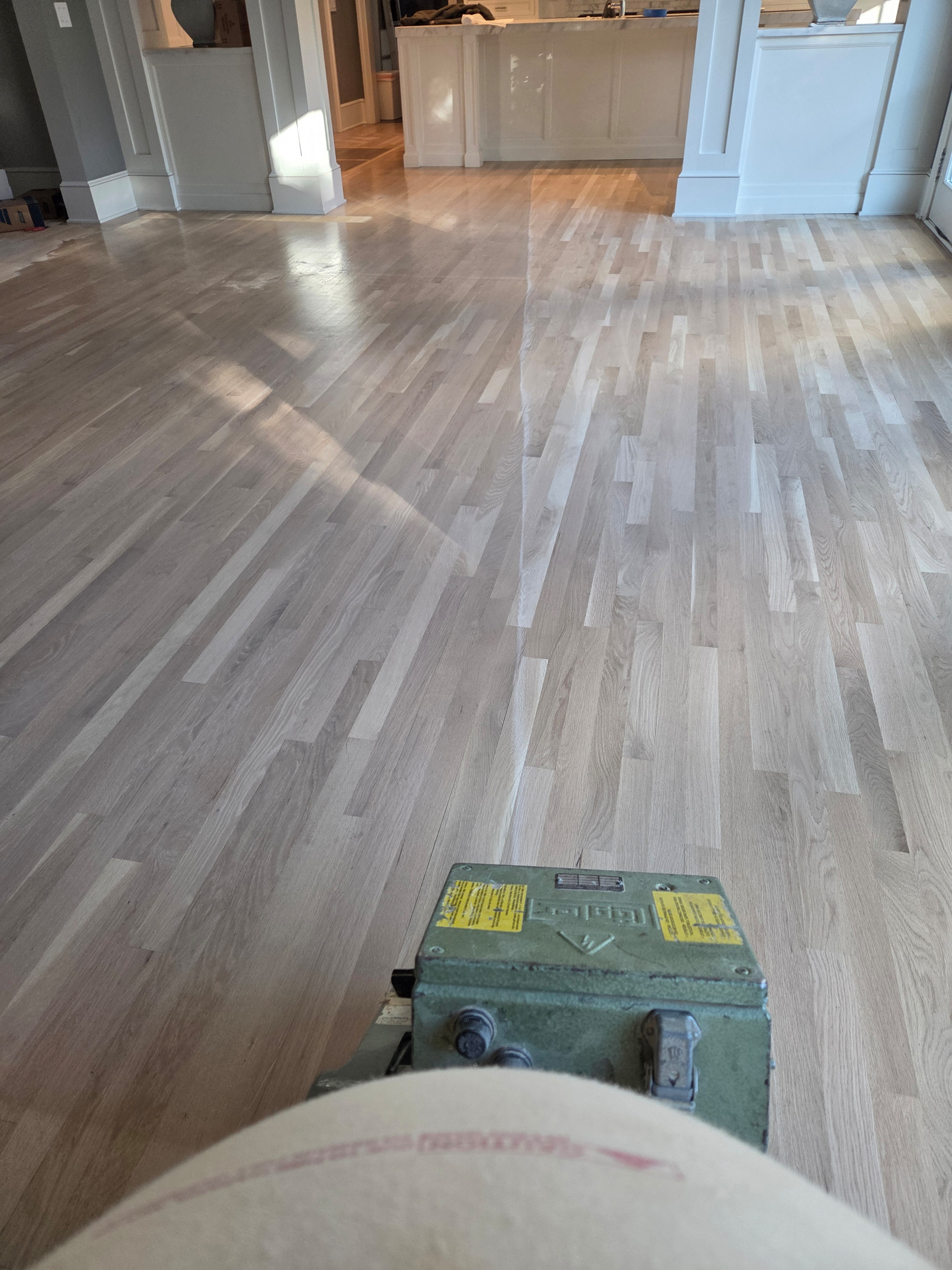 Modern White Oak Hardwood Refinishing in Inverness, IL