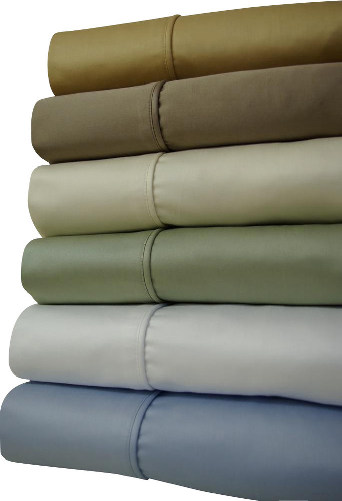 21" Deep Pocket - 1500TC Solid Egyptian Cotton Bed Sheet Sets