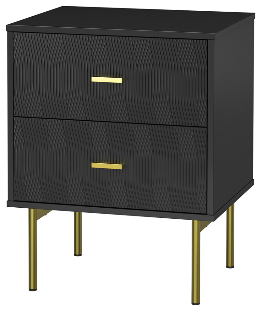 Nightstand With 2Drawer 25.2'' Tall Contemporary Nightstands And