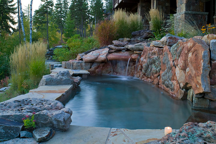 Pool - rustic pool idea