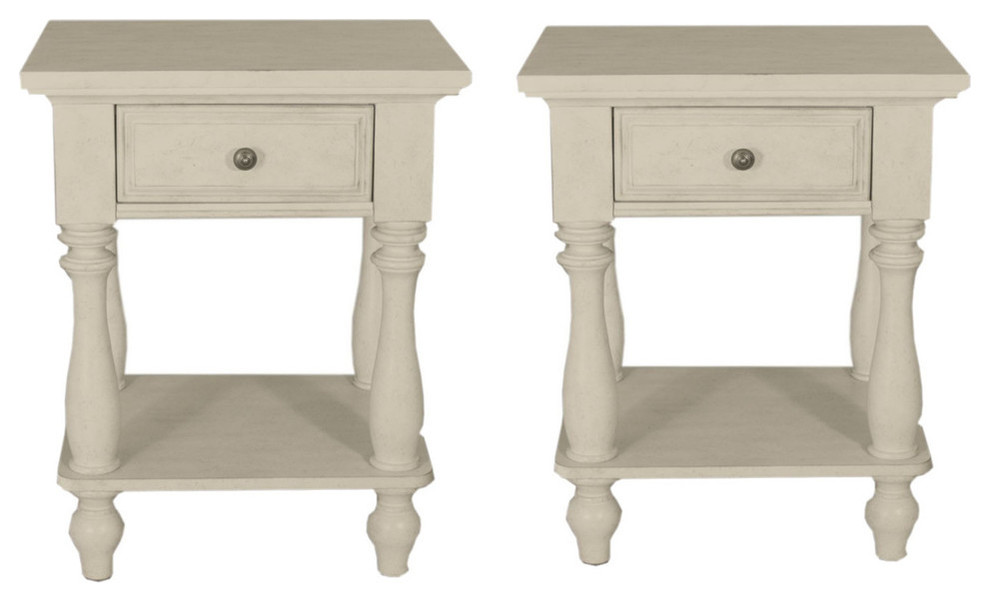 Liberty Furniture High Country Chair Side Night Stand White Set Of 2 Traditional Nightstands And Bedside Tables By Massiano