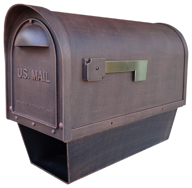 Classic Curbside Mailbox with Paper Tube Traditional Mailboxes by