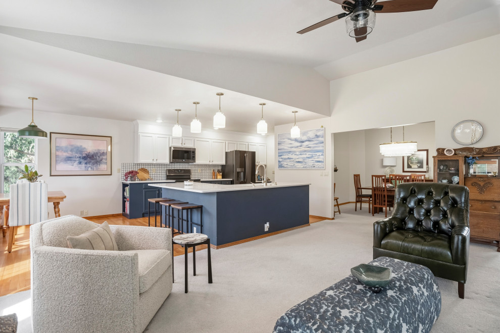 Timeless Open Navy Blue Kitchen