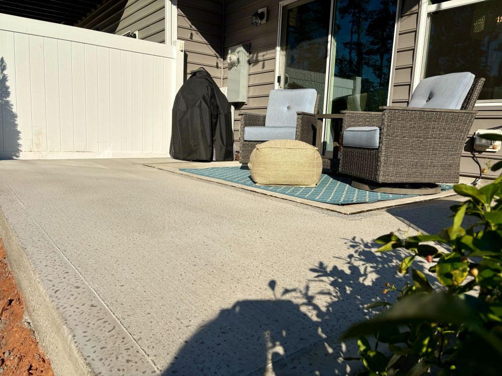 Brushed Finish Concrete Patio