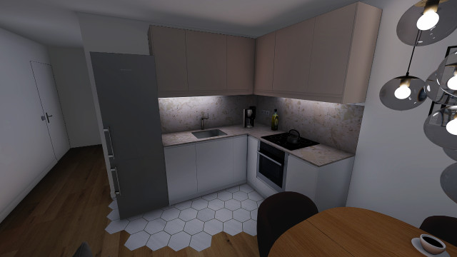 Colocation Marseille - Cuisine 1 (Nuit) 1 modern-kitchen