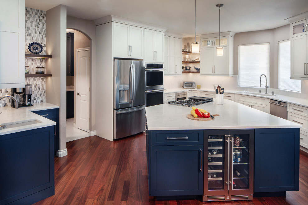 Transitional kitchen photo in Denver