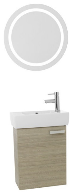 Nameeks C223 Cubical 19" Wall Mounted / Floating Vanity Set - Larch Canapa