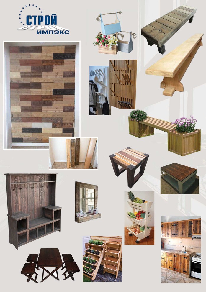 Деревянная облицовка стен под старину, загородная деревянная мебель