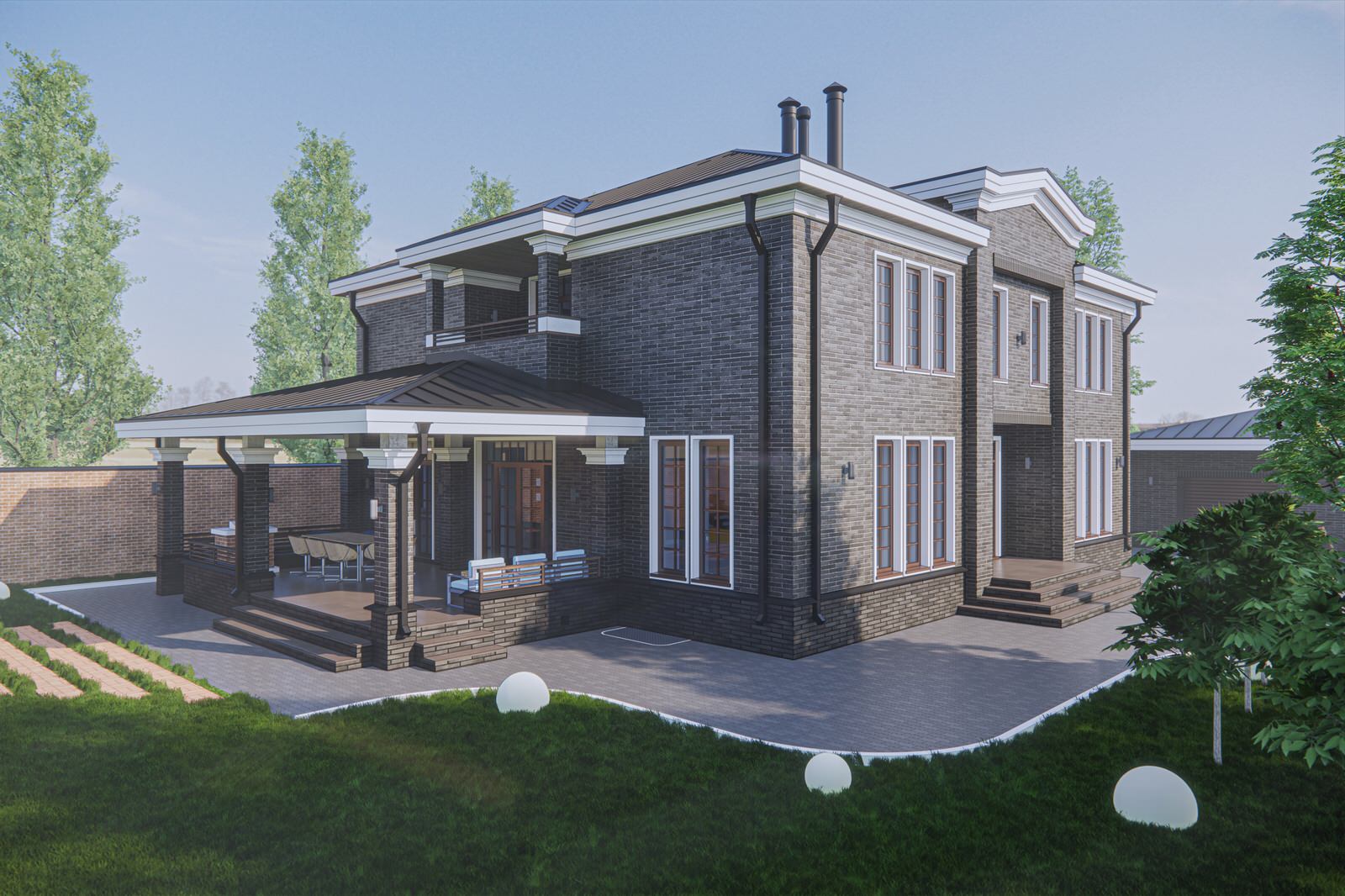 Жилой дом с гаражным комплексом