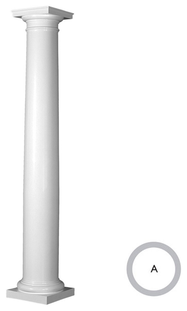 EnduraStone Tapered Column, Smooth PaintGrade, Tuscan Base