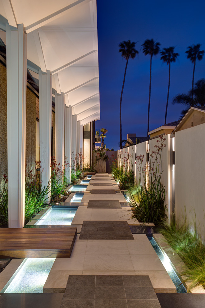 Design ideas for a contemporary side yard garden in San Diego.