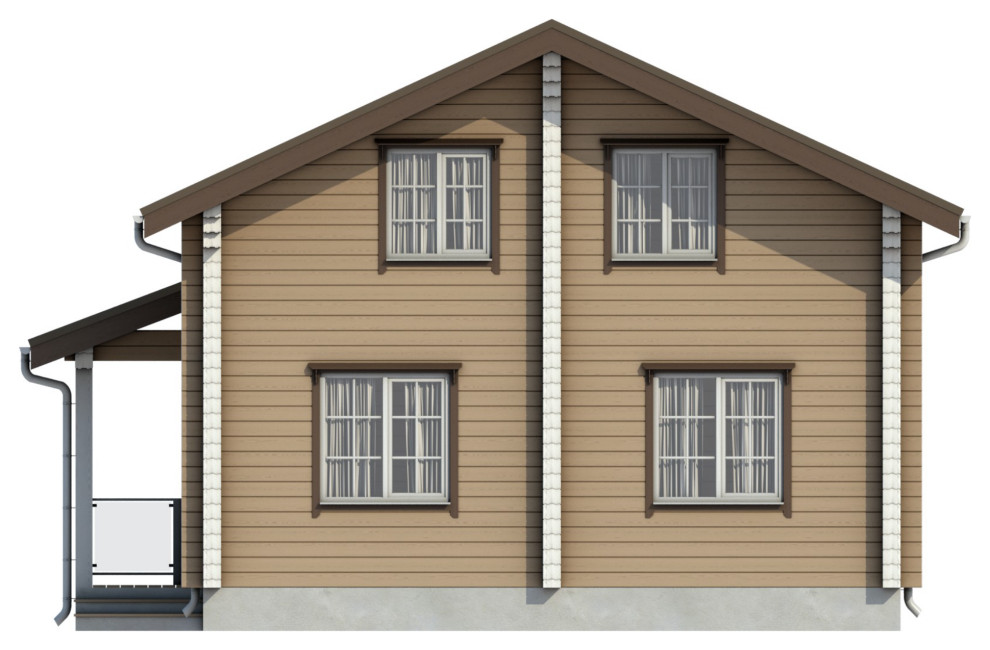 Двухэтажный дом из бруса