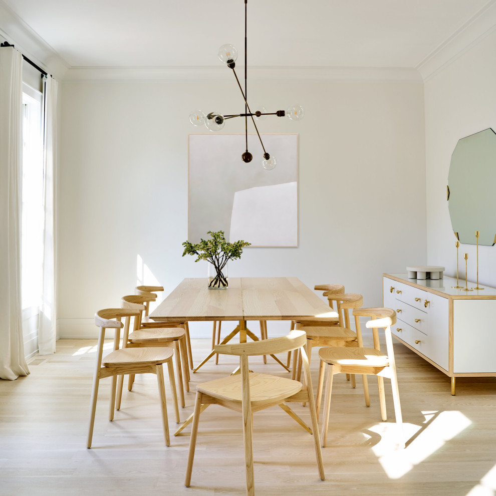 Photo of a scandinavian dining room in New York.