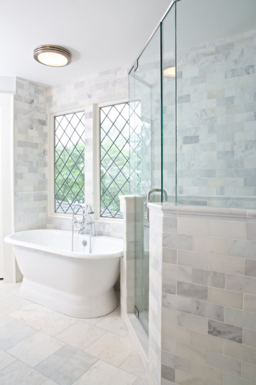 White tile bathroom