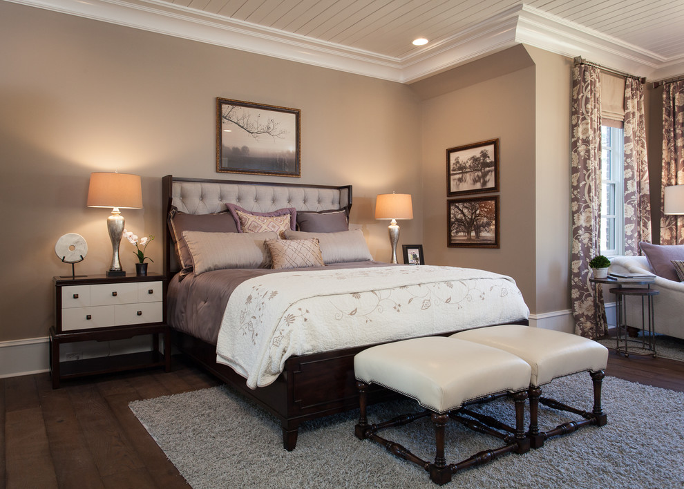 Photo of a transitional bedroom in Atlanta.