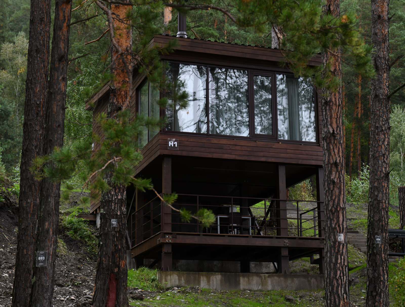 отдельно стоящие дома в эко-отеле Алтика