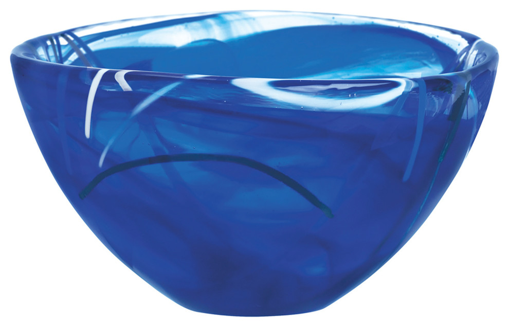Kosta Boda Serveware Blue Contrast Bowl, Small