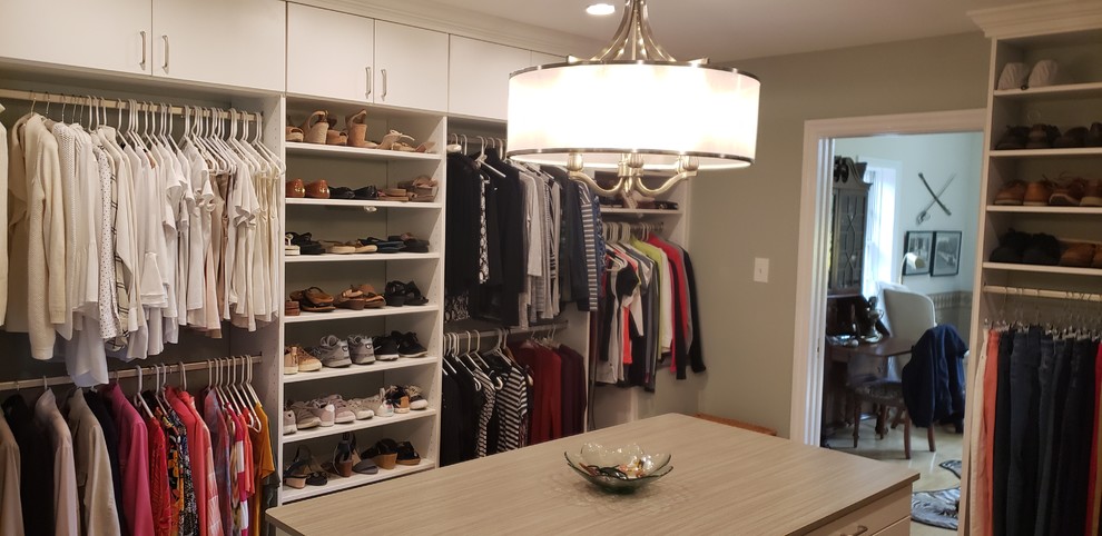 Master Closet with Upper Doors and Large Island