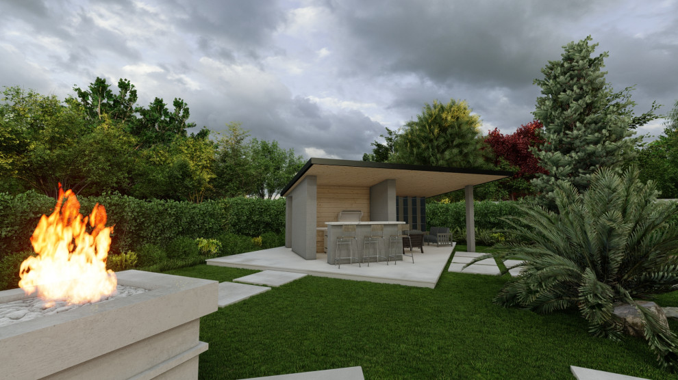 Long Row, Tibenham Garden Design (CGI)