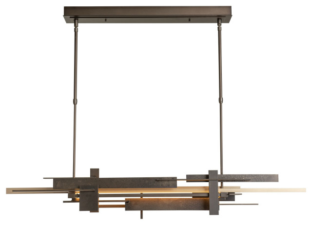 Hubbardton Forge 139721-1046 Planar LED Pendant with Accent in Bronze
