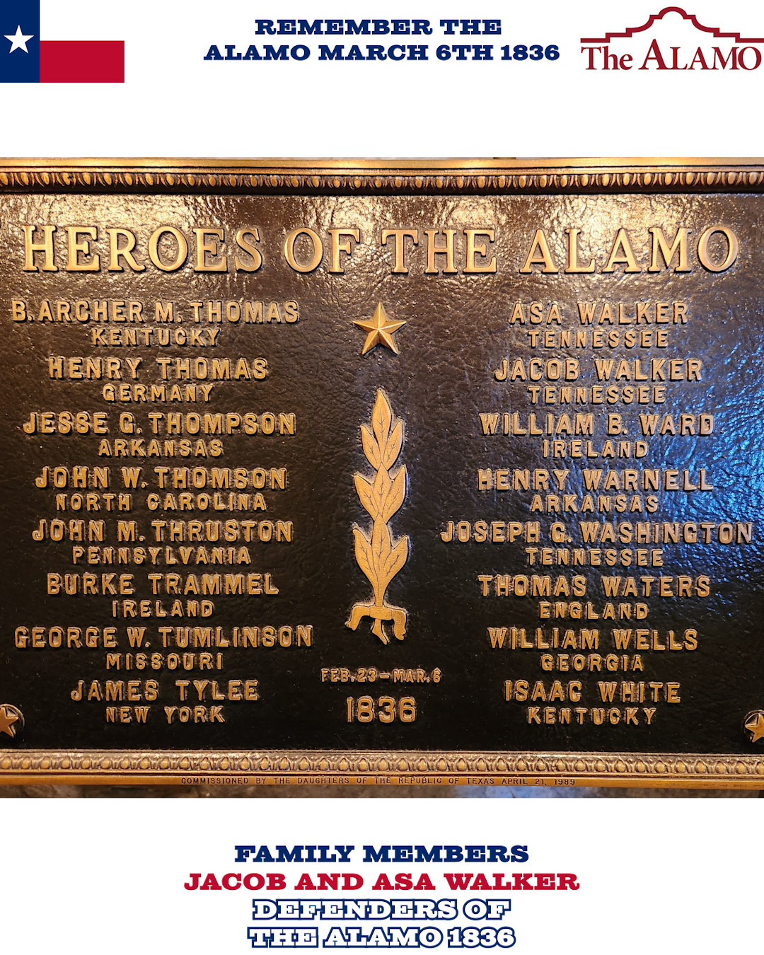 Heroes of the Alamo Asa and Jacob Walker