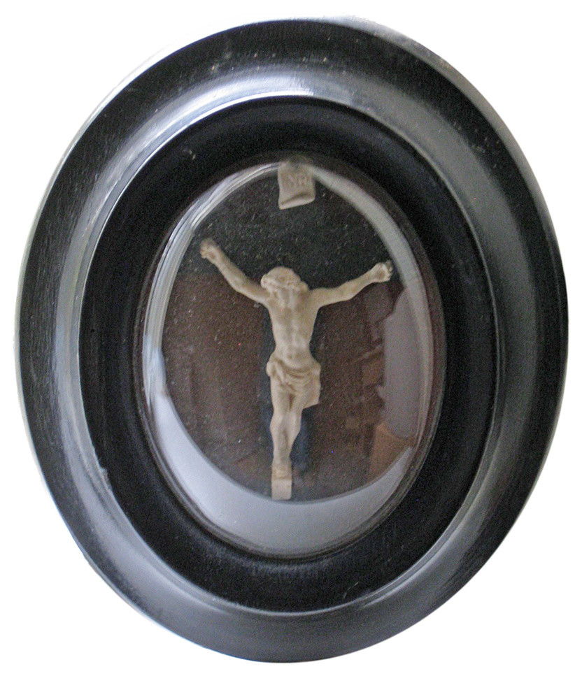 Oval Framed Crucifix