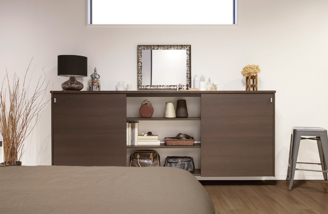 スリム収納 minimalistisch-schlafzimmer