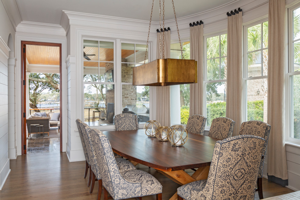Photo of a transitional dining room in Charleston.