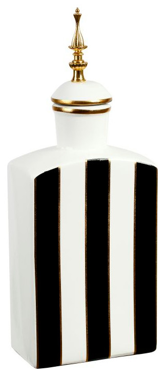 Classic Stripe Jar With Lid, Large- 17"