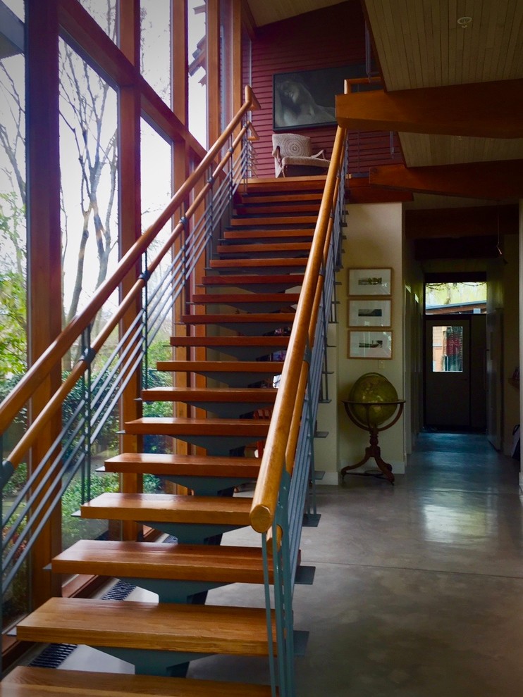 Design ideas for a large eclectic staircase in Vancouver.