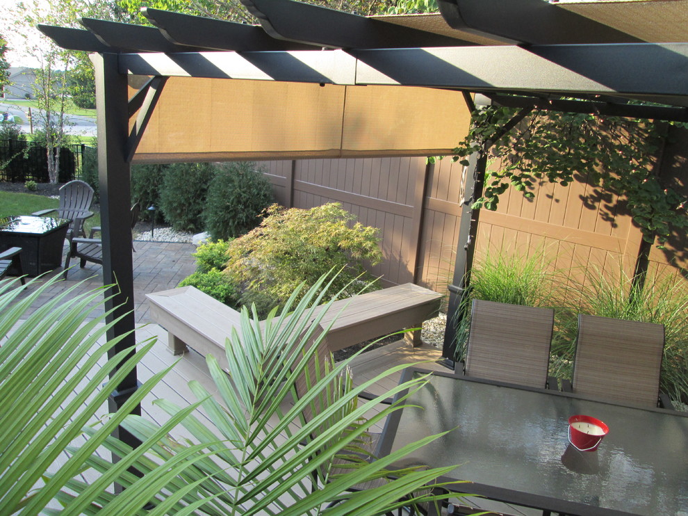 Deck - small transitional backyard deck idea