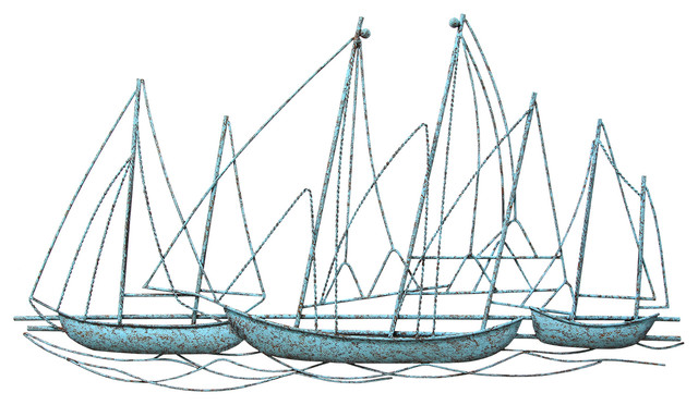 Metal Sailboat Wall Art grand sailboat wall decor - beach style - metal wall art - Metal Sailboat Wall Art grand sailboat wall decor - beach style - metal wall art -