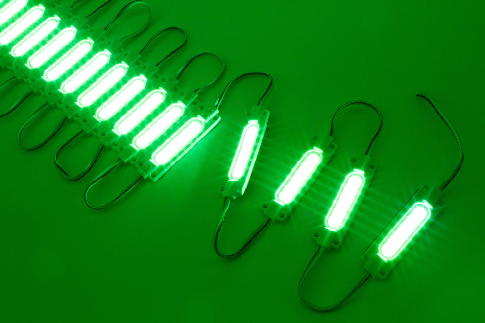 Storefront LED Light, Green, 40ft With Power Supply