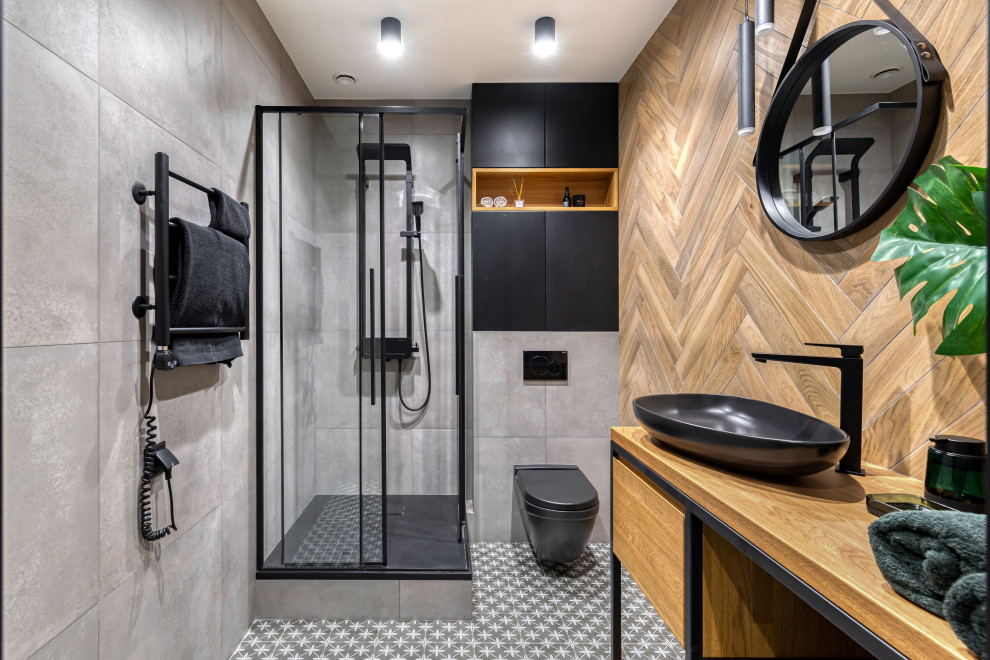 Студия в стиле лофт для холостяка: санузел