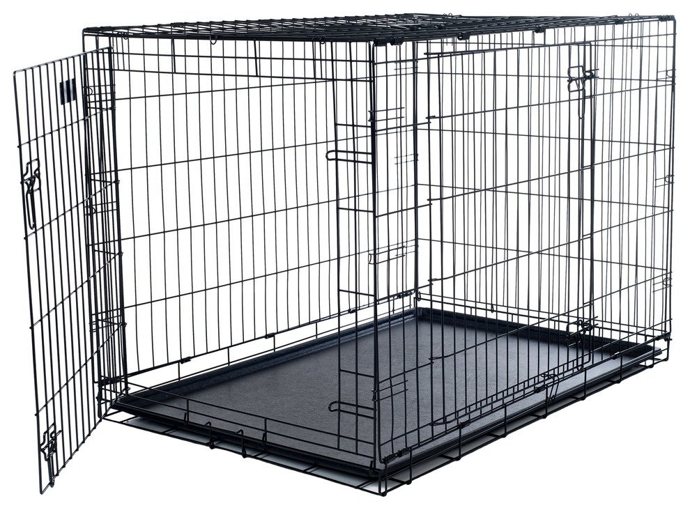 PETMAKER X-Large 2 Door Foldable Dog Crate Cage - 42 x 28 Inch