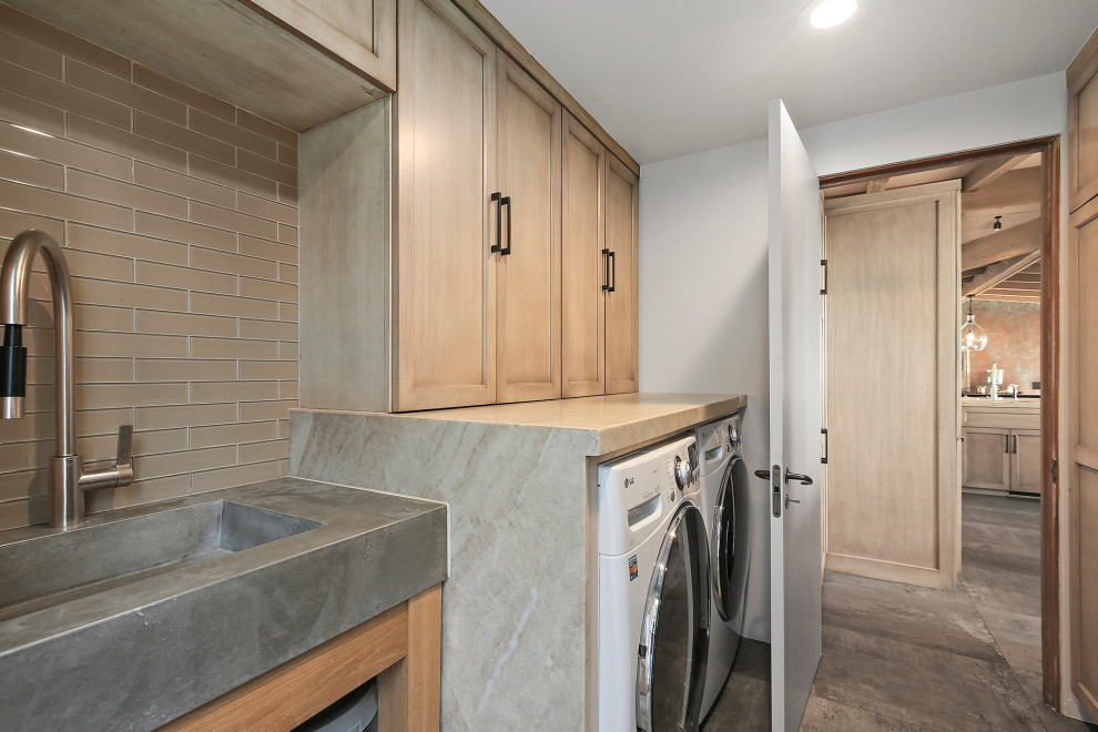 Laguna Beach Vacation Home - Beach Style - Laundry Room - Orange County ...
