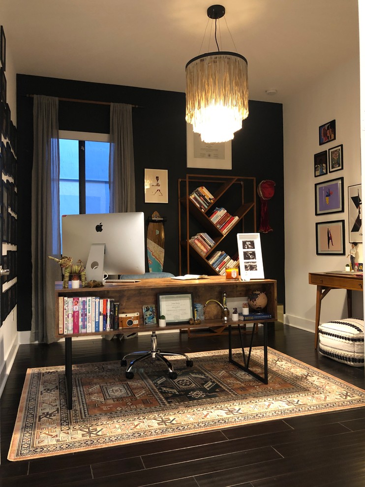 This is an example of an eclectic home office in Miami.