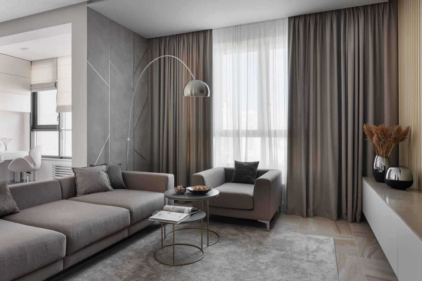 Реализованная квартира в ЖК Макаровский. Кухня-гостиная