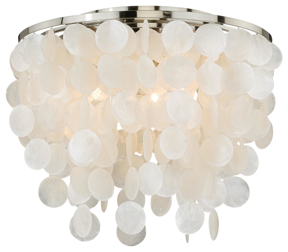 Elsa Capiz Shell 16 Flush Mount