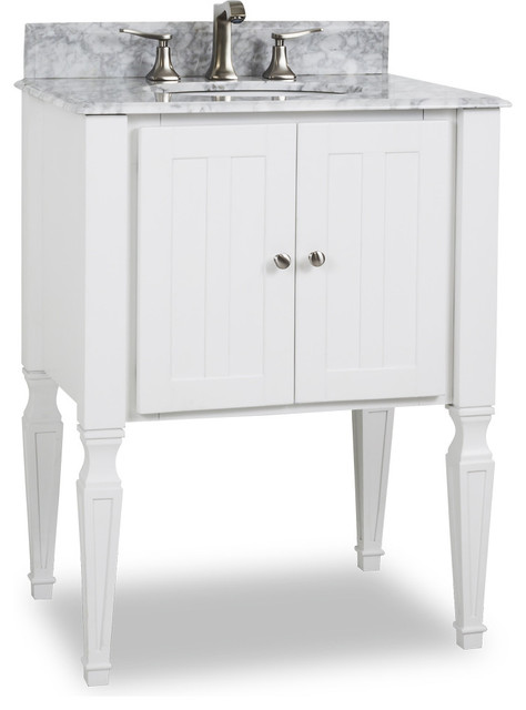 Jensen 28 Bath Elements Vanity White Transitional Bathroom Vanities And Sink Consoles By Still Waters Bath