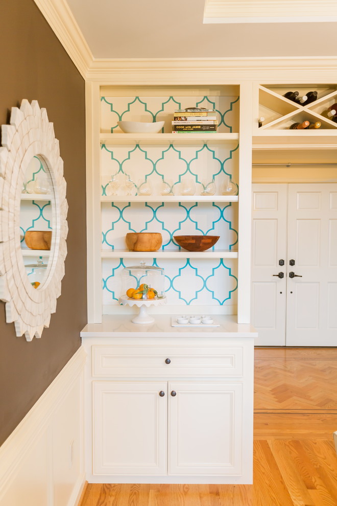 Example of a transitional dining room design in Seattle