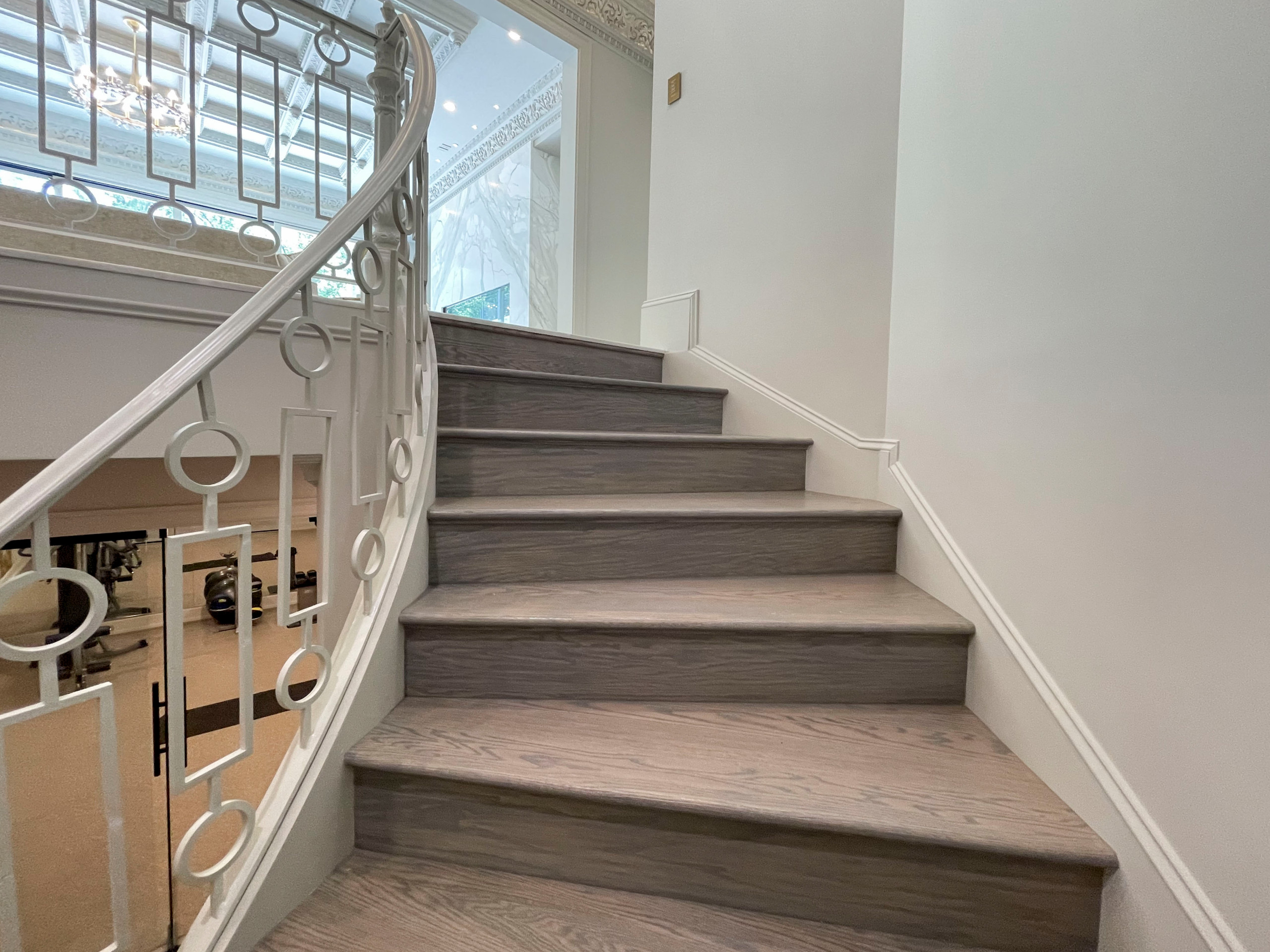 104_Curved Staircases in 18th Century French Inspired Mansion, Mclean VA 22101