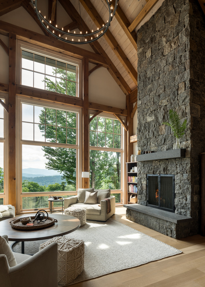 Green Mountain Getaway - Rustic - Living Room - Burlington - by Cushman ...