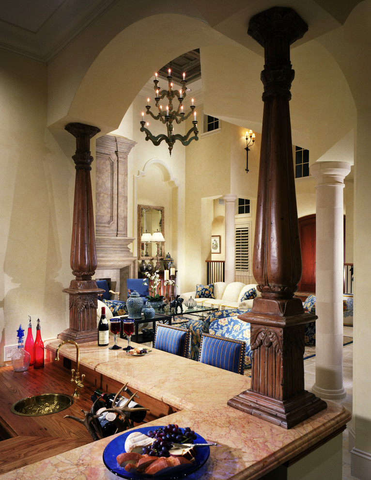 Design features of recently completed homes - Traditional - Home Bar ...