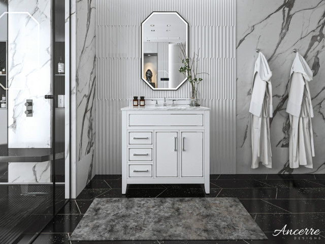 Aspen Bathroom Vanity Set, White, 36"